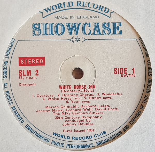 Marion Grimaldi, Barbara Leigh, Jeremy Hawk, Leonard Weir, David Croft : White Horse Inn (LP, Album, Club)