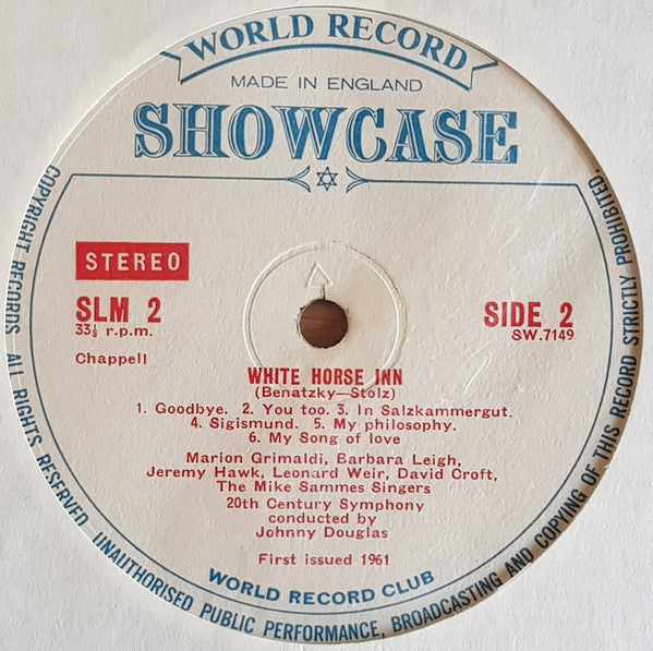 Marion Grimaldi, Barbara Leigh, Jeremy Hawk, Leonard Weir, David Croft : White Horse Inn (LP, Album, Club)