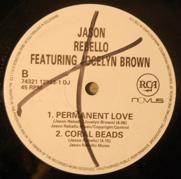 Jason Rebello Featuring Jocelyn Brown : Permanent Love (G-Club Mix) (12", Promo)