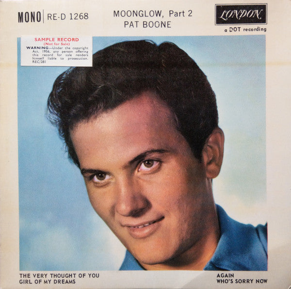 Pat Boone : Moonglow, Part 2 (7", EP, Mono)