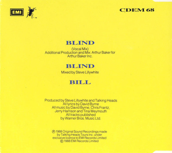 Talking Heads : Blind (CD, Maxi)