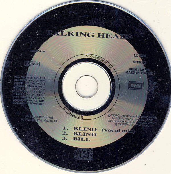 Talking Heads : Blind (CD, Maxi)