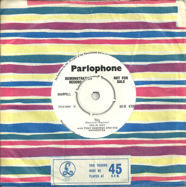 Colin Day : Till / Lost (7", Promo)
