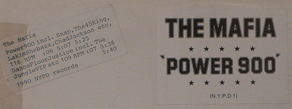 The Mafia : Power 900 / Dance Floor Justice (12")