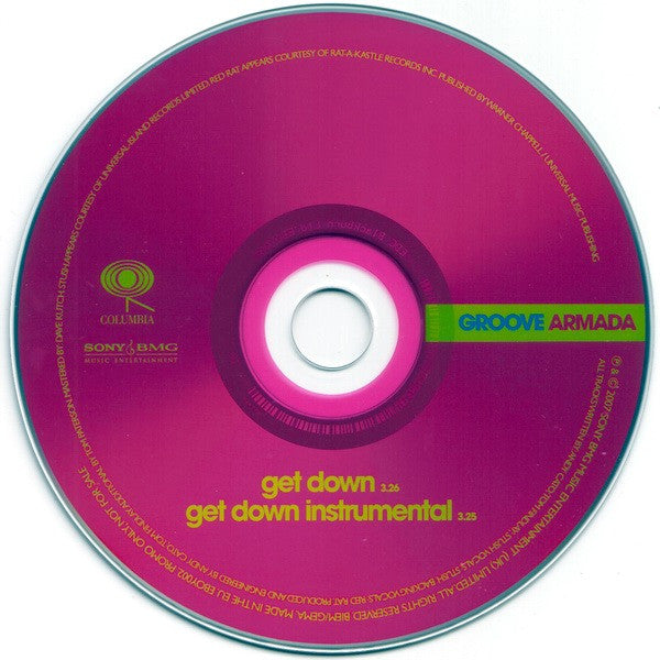 Groove Armada Feat. Stush : Get Down (CD, Single, Promo, Car)