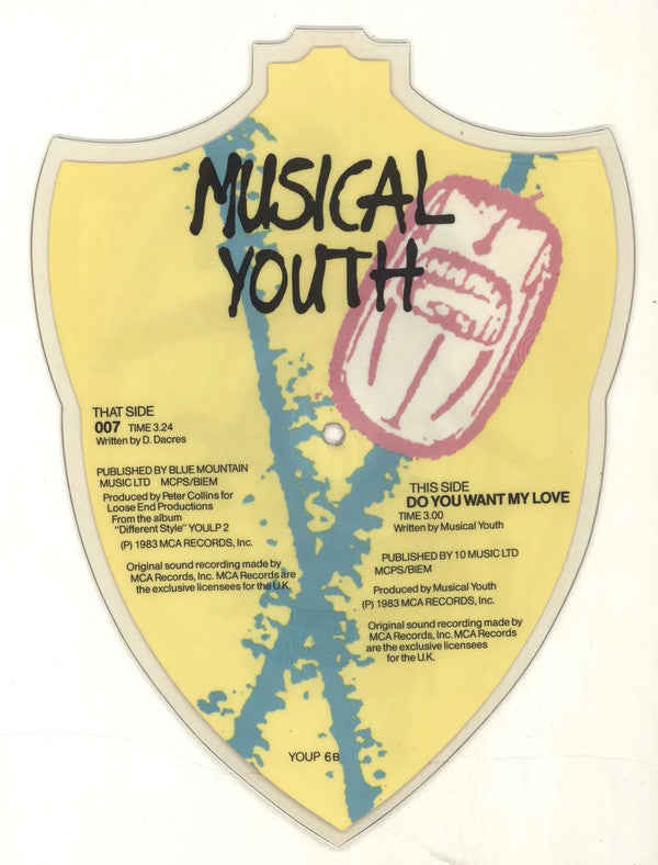 Musical Youth : 007 (7", Shape, Pic)