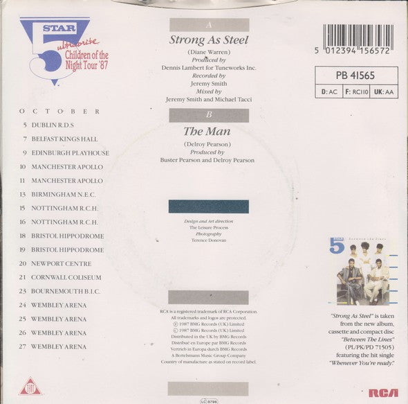 Five Star : Strong As Steel (7", Single)