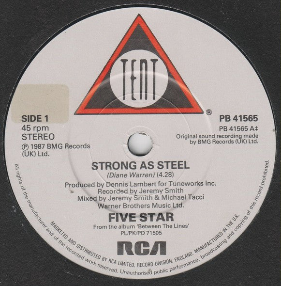 Five Star : Strong As Steel (7", Single)