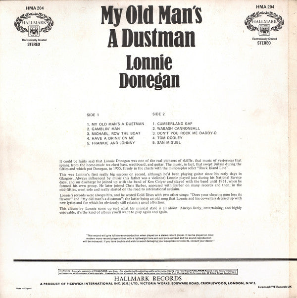 Lonnie Donegan : My Old Man's A Dustman (LP, Comp)