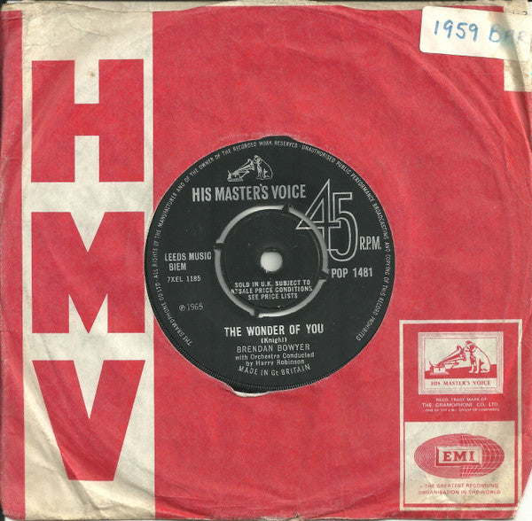 Brendan Bowyer : The Wonder Of You / Fun, Fun, Fun (7", Single)