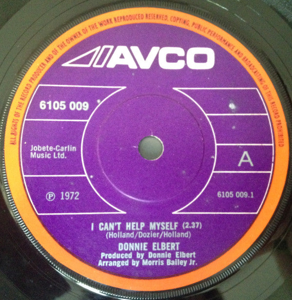 Donnie Elbert : I Can't Help Myself  (7", Single, Sol)