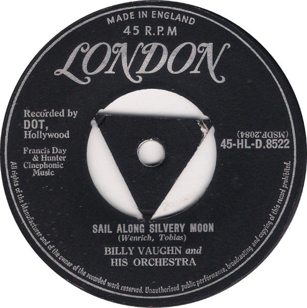 Billy Vaughn And His Orchestra : Sail Along Silvery Moon / Raunchy (7", Single)