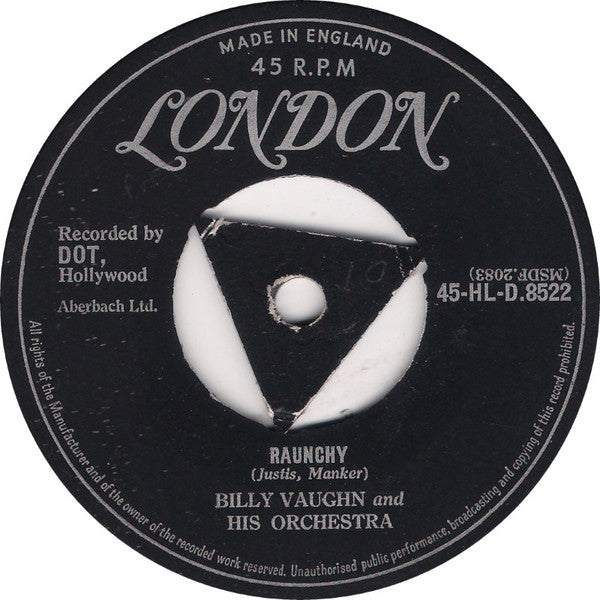Billy Vaughn And His Orchestra : Sail Along Silvery Moon / Raunchy (7", Single)