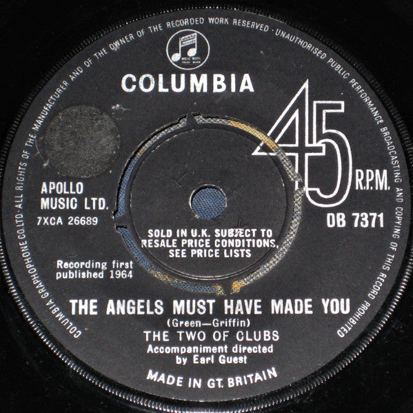 The Two Of Clubs : The Angels Must Have Made You (7")