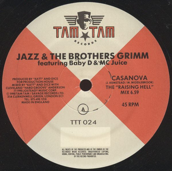 Jazz & The Brothers Grimm : Casanova (12")