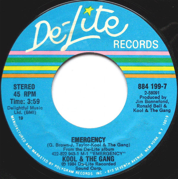 Kool & The Gang : Emergency (7", Single, Styrene, 19 )