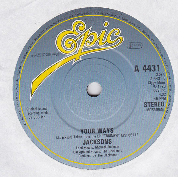 The Jacksons : State Of Shock (7", Single, Pap)