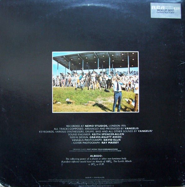 Vangelis : Albedo 0.39 (LP, Album, RE, Gat)