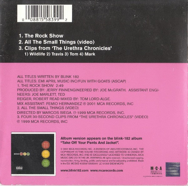 Blink-182 : The Rock Show (DVD-V, Ltd, Num)