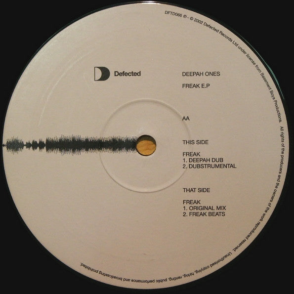 Deepah Ones : Freak E.P (Original Mixes) (12", EP)