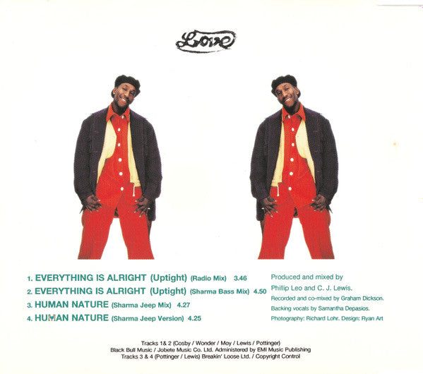 CJ Lewis : Everything Is Alright (Uptight) (CD, Single)