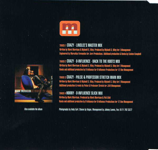 Mark Morrison : Crazy (Remix CD) (CD, Single, CD2)