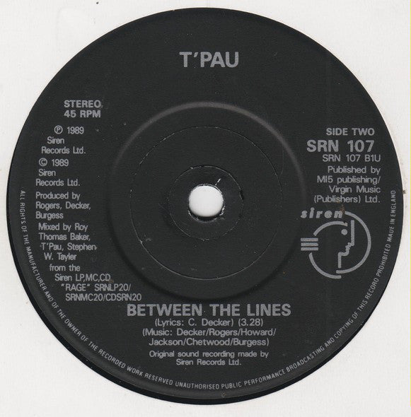 T'Pau : Only The Lonely (7", Single, Pap)