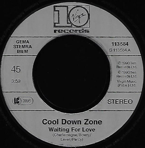 Cool Down Zone : Waiting For Love (7", Single)