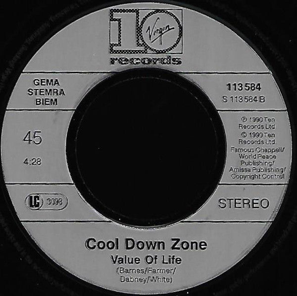 Cool Down Zone : Waiting For Love (7", Single)