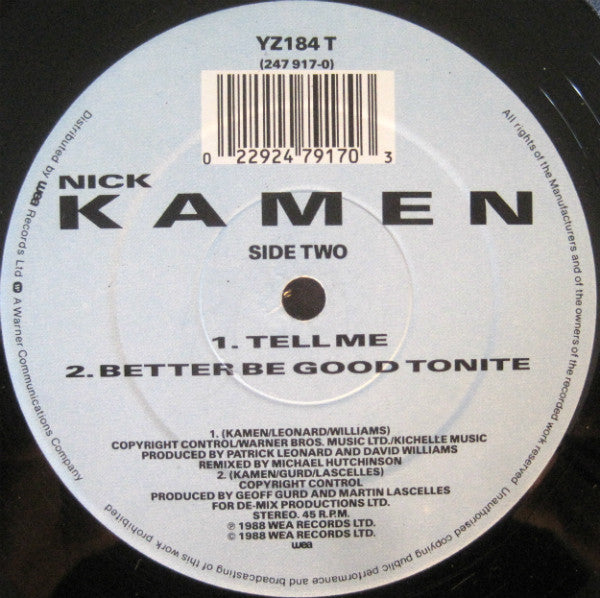 Nick Kamen : Tell Me (12")