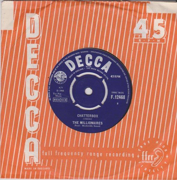 The Millionaires (6) : Wishing Well (7", Single, Mono)