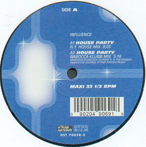 Influence : House Party (12", Maxi)