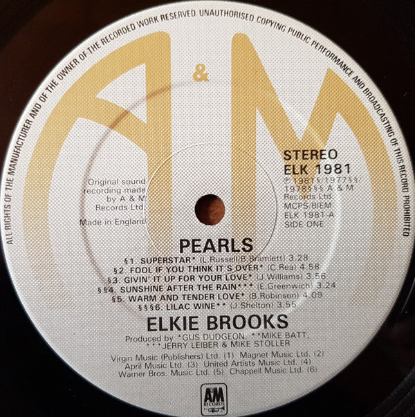 Elkie Brooks : Pearls (LP, Comp, CBS)