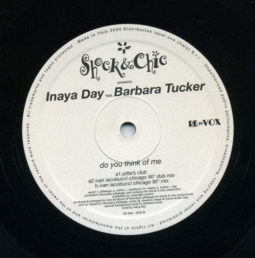 Shock (14) & Chic (3) Presents Inaya Day Featuring Barbara Tucker : Do You Think Of Me? (12")