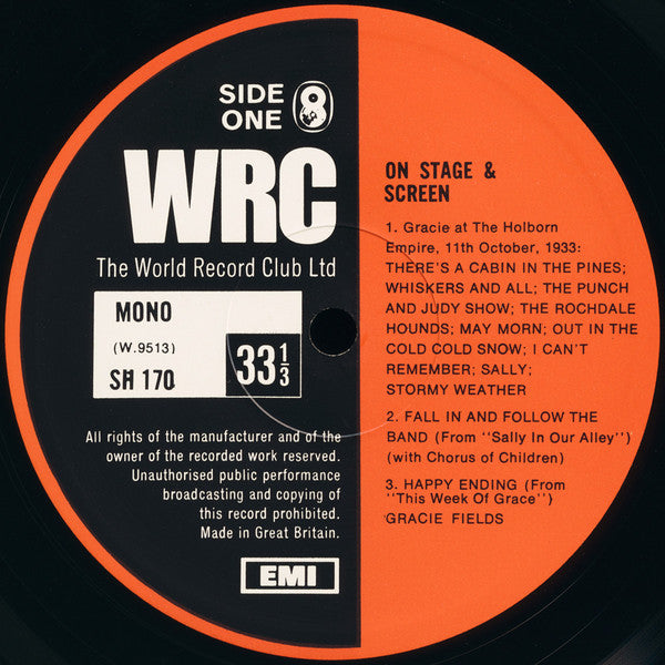 Gracie Fields : Stage And Screen (LP, Comp, Mono)
