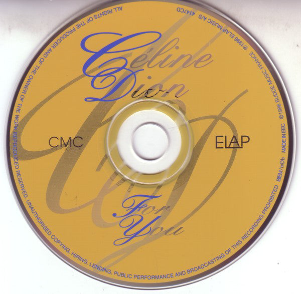 Céline Dion : For You (CD, Comp, Dan)