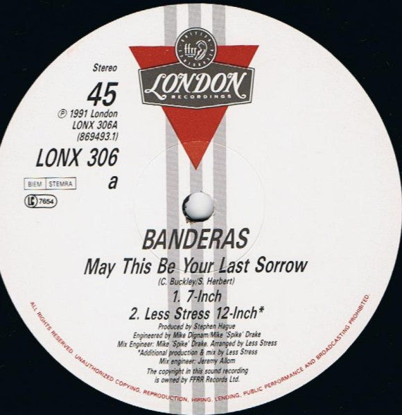 Banderas : May This Be Your Last Sorrow (12", Single)