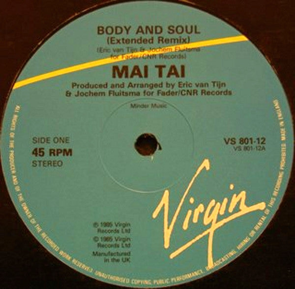 Mai Tai : Body & Soul (Extended Remix) (12", Single)