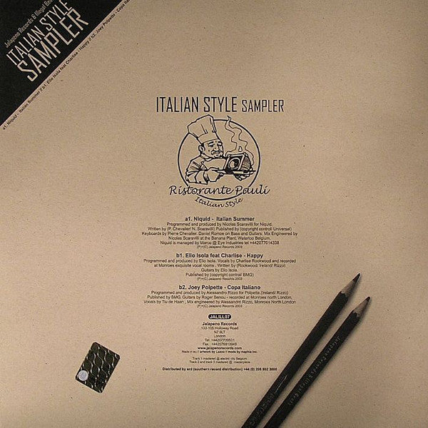 Various : Italian Style Sampler (12")