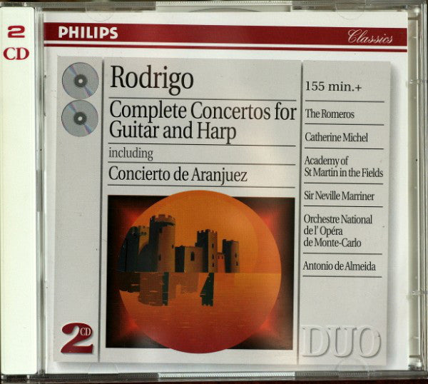 Joaquín Rodrigo • The Romeros / Sir Neville Marriner / Antonio De Almeida : Complete Concertos For Guitar And Harp (2xCD, Comp, RM)