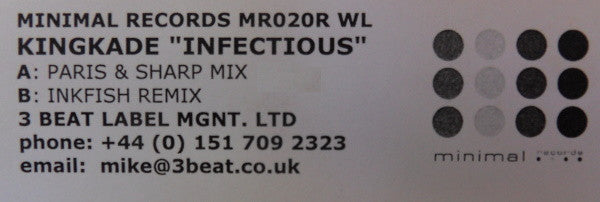Kingkade : Infectious (12", Promo)