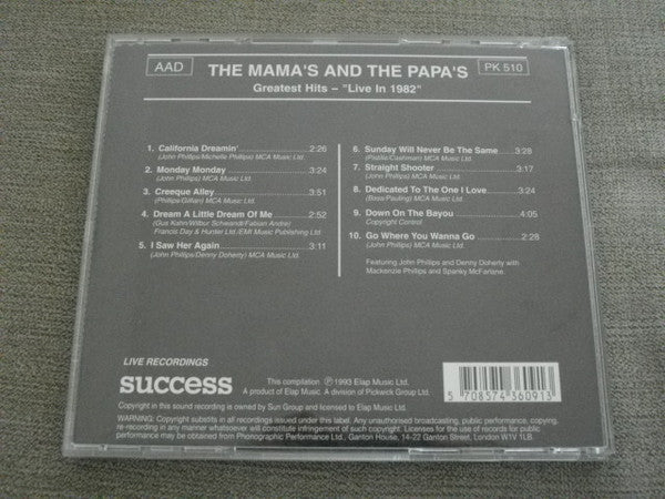 The Mama's & The Papa's* : Greatest Hits - Live (CD, Comp)