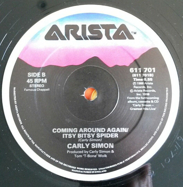 Carly Simon : You're So Vain / Do The Walls Come Down (12")