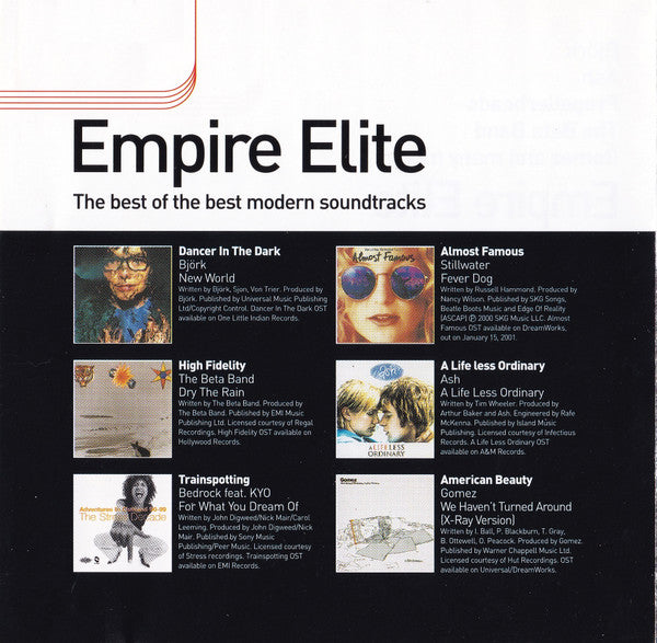 Various : Empire Elite - The Best Of The Best Modern Soundtracks (CD, Comp, Promo)
