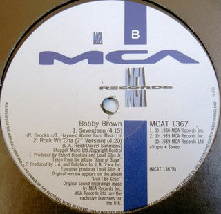 Bobby Brown : Rock Wit'Cha (12")