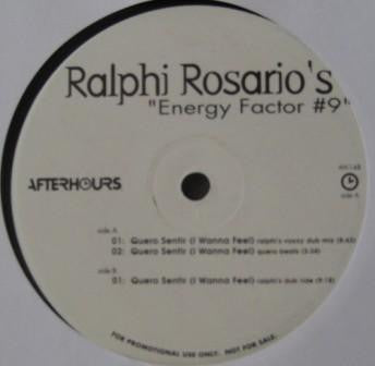 Ralphi Rosario : Energy Factor #9 (12", Promo)