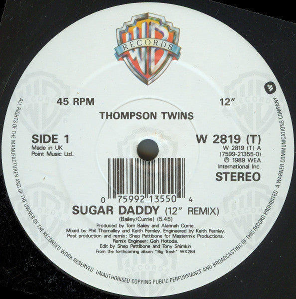 Thompson Twins : Sugar Daddy (12", Single)