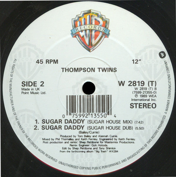 Thompson Twins : Sugar Daddy (12", Single)