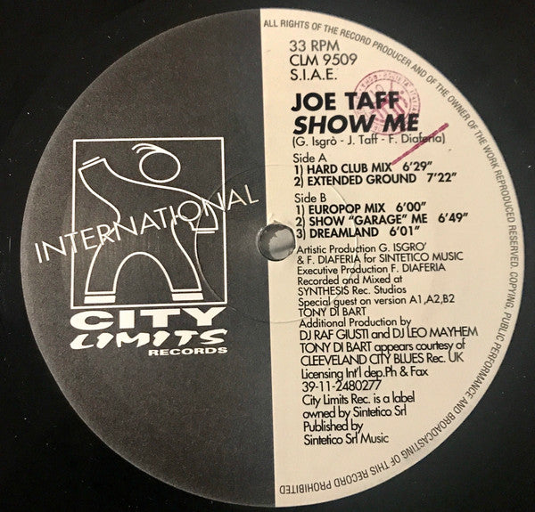 Joe Taffi : Show Me (12")