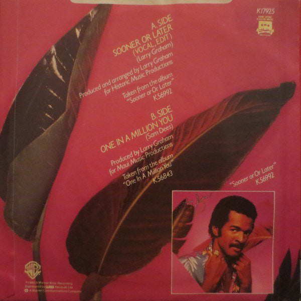 Larry Graham : Sooner Or Later (7", Single)